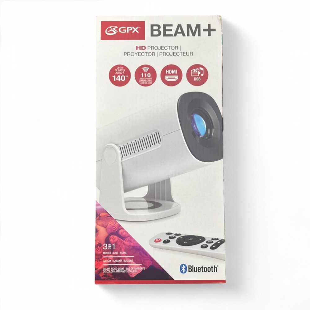 BRAND NEW/Sealed GPX BEAM+ HD Projector w/ Bluetooth
